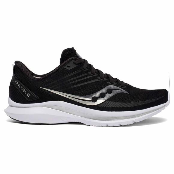SAUCONY MEN'S KINVARA 12 BLACK/SILVER - Picture 1 of 6